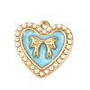 304 Stainless Steel Enamel Pendants STAS-P430-05G-01-1