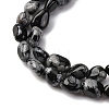 Natural Snowflake Obsidian Beads Strands G-K395-A04-01-4