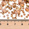 Electroplated Transparent Flat Back Resin Rhinestone Cabochons RESI-XCP0002-44E-3