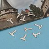 304 Stainless Steel Letter Charms X-STAS-O072-T-5