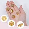 30Pcs 5 Styles Zinc Alloy Shank Buttons BUTT-ME0001-18-3