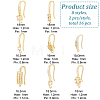 8 Pairs 8 Styles Brass Micro Pave Clear Cubic Zirconia Earring Hooks ZIRC-BC0001-25-2