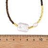 Rectangle Natural Baroque Keshi Pearl and Faceted Round Natural Mixed Stone Beaded Necklaces for Women NJEW-JN06682-5