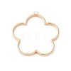 Brass Open Back Bezel Pendants KK-O144-24G-1