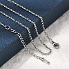 12Pcs 2MM 304 Stainless Steel Rolo Chain Necklaces for Men Women NJEW-H093-12P-1