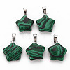 Star Dyed Synthetic Malachite Pendants G-Q367-02-1