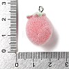 Fruit Theme Flocking Opaque Resin Pendants LS-RESI-D017-04E-P-3