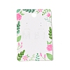 Rectangle Floral Paper Jewelry Display Cards with Hanging Hole CDIS-C004-08A-1