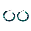Cellulose Acetate(Resin) Half Hoop Earrings KY-S163-370-3