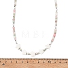Summer Star Shell Pearl & Ombre Effect Dyed Glass Beaded Necklaces for Women NJEW-JN06051-5