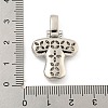 Brass Micro Pave Clear Cubic Zirconia Pendants KK-B099-01P-T-3
