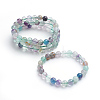 Natural Fluorite Stretch Bracelets BJEW-E373-8mm-10-7