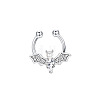 316L Stainless Steel Clear Cubic Zirconia Halloween Bat Clip-on Nose Septum Rings WG4B0C3-04-4