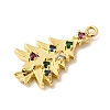 Christmas Brass Micro Pave Cubic Zirconia Pendants KK-L258-04G-A01-2