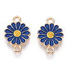 Zinc Alloy Enamel Sunflower Connector Charms ENAM-E011-01KCG-08-3