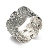 Bohemia Style Alloy Half Round Beaded Stretch Bracelets for Women BJEW-H327-04AS-2