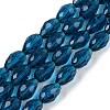 Transparent Glass Beads Strands X-EGLA-N013-T8mm-D25-1