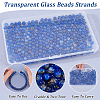 3 Strands Two-Tone Crackle Baking Paint Transparent Glass Beads Strands CCG-SP0001-01B-5