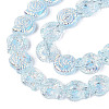 Electroplate Transparent Glass Beads Strands EGLA-Q136-02A-09-3