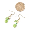 Handmade Glass Seed Beads Apple Dangle Earrings EJEW-MZ00575-01-4