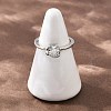 Brass Micro Pave Cubic Zirconia Finger Rings for Women RJEW-B153-02P-1