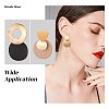 8 Pairs 8 Style Alloy Twist Flat Round & Donut Dangle Stud Earrings for Women EJEW-AN0001-74-3