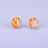 Printed Round Silicone Focal Beads SI-JX0056A-54-1