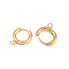 316 Stainless Steel Huggie Hoop Earring Findings X-EJEW-B158-01A-G-2