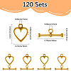 120 Sets Tibetan Style Alloy Toggle Clasps FIND-SP0003-93-2