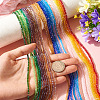 26 Strands 26 Colors Electroplate Glass Beads Strands EGLA-TA0013-80B-7