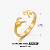 201 Stainless Steel Cuff Open Rings FS-WG76F01-05-1