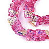 Baking Paint Electroplate Transparent Glass Beads Strands EGLA-N020-05B-3