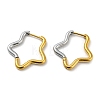 Two Tone 304 Stainless Steel Hoop Earrings LS-EJEW-K257-02D-GP-1