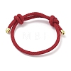 Adjustable Nylon Round Milan Cord Slider Bracelet Making FB-H001-01G-14-1