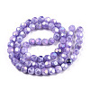 Opaque Frosted Glass Beads Strands EGLA-N006-076D-2