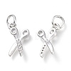 Brass Micro Pave Clear Cubic Zirconia Pendants KK-P188-P01-P-2
