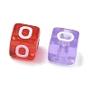 Spray Painted Transparent Acrylic Beads MACR-K365-07O-2