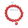 SUNNYCLUE Natural Red Agate Round Beads Stretch Bracelets BJEW-PH0001-10mm-04-3
