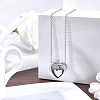 1Pc 304 Stainless Steel Heart Pendant Urn Ashes Necklaces NJEW-CN0001-19P-3