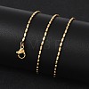 Ion Plating(IP) 304 Stainless Steel Oval Ball Chain Necklace for Men Women NJEW-M200-09G-4
