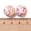 Food Grade Eco-Friendly Printed Silicone Beads SIL-A013-01A-11-3