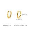 304 Stainless Steel Oval Hoop Earrings for Women QS9447-5