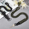 2 Sets 2 Colors Polyester Woven Lanyard Keychains AJEW-AR0001-49-5