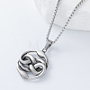 Vintage Gothic 304 Stainless Steel Intertwined Double Snake Pendant Box Chain Necklaces for Men HY8328-2