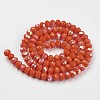 Electroplate Opaque Solid Color Glass Beads Strands EGLA-A034-P2mm-L03-2