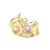 Brass Micro Pave Cubic Zirconia Pendants KK-I476-26-2