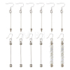 6 Pairs 3 Styles Alloy Dangle Earrings EJEW-HS0001-41-1