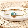 Waxed Cord with Glass Braided Bracelets for Women PS3674-1