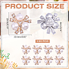 120Pcs Alloy Resin Cabochons ALRI-ME0001-04G-2