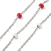 304 Stainless Steel Enamel Link Chains AJEW-Z028-09P-08-1